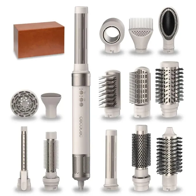 Cecotec AirGlisse CeramicCare 14in1 brosse soufflante champagne 14 têtes