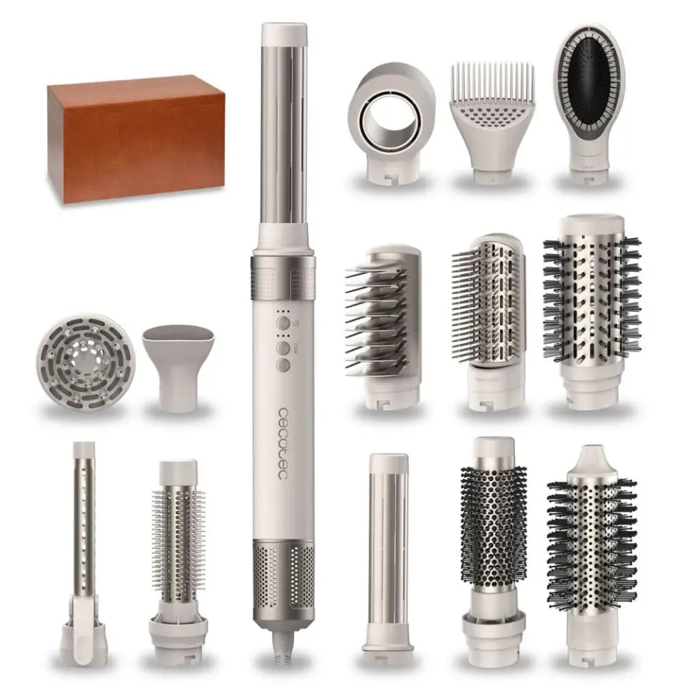 Cecotec AirGlisse CeramicCare 14in1 brosse soufflante champagne 14 têtes