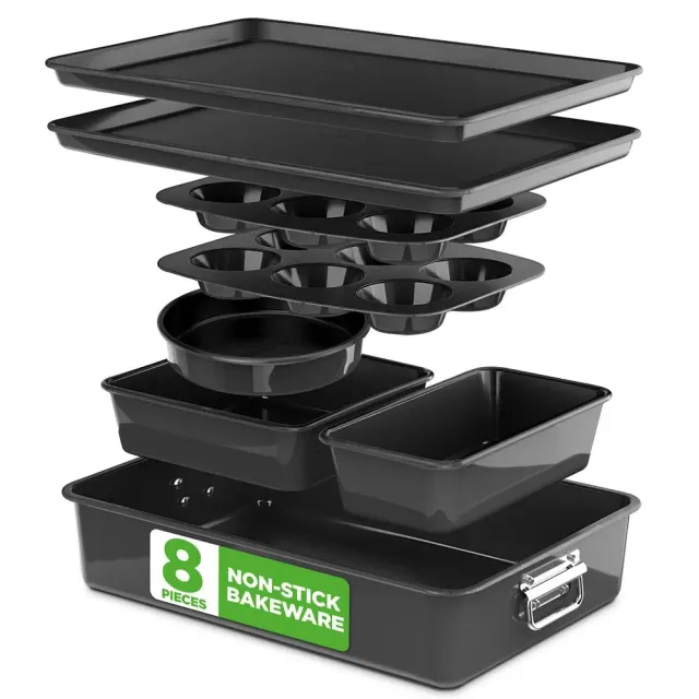 Nutrichef set pâtisserie 8 pièces acier antiadhésif