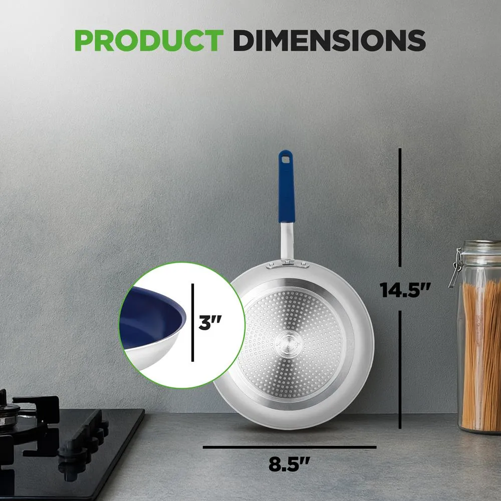 Nutrichef NCFRLD8 poêle 20 cm céramique avec couvercle