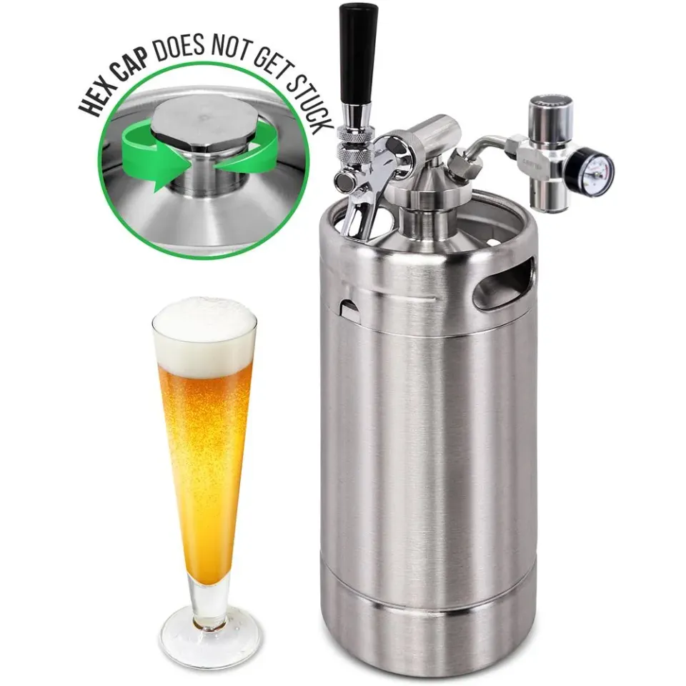 Nutrichef PKBRTP100 tireuse mini fut inox 3,8 L