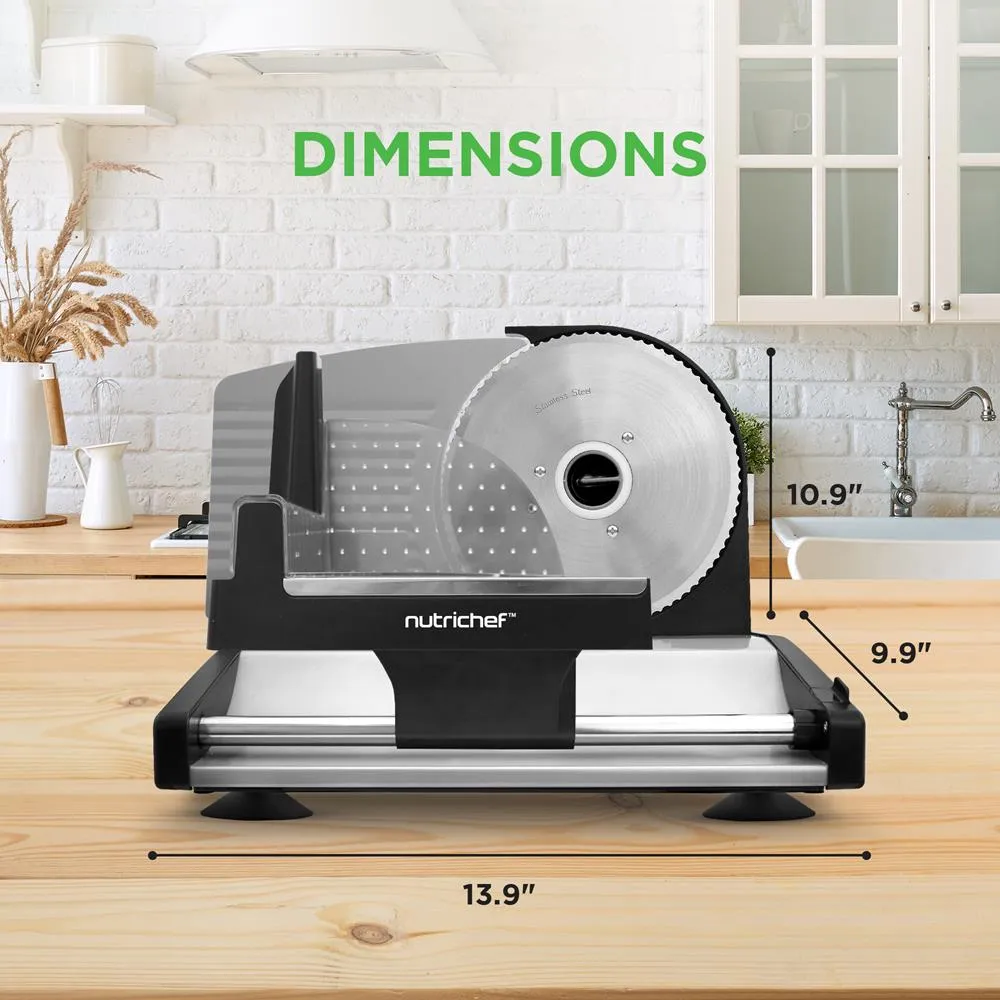 Nutrichef trancheuse électrique 200 W lame inox 19 cm