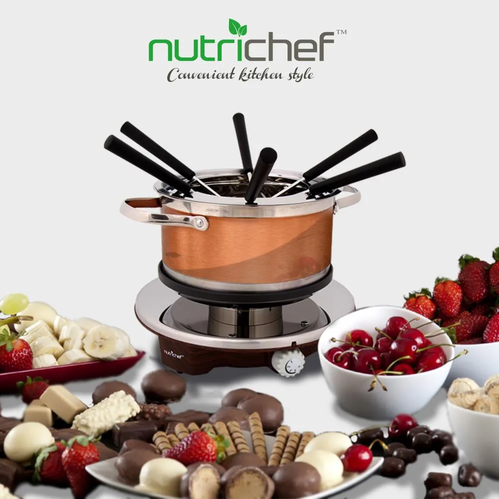 Nutrichef appareil à fondue électrique inox 1000W