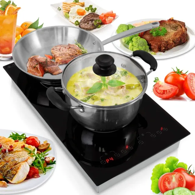 Nutrichef Double plaque à induction 1800 W 2 foyers