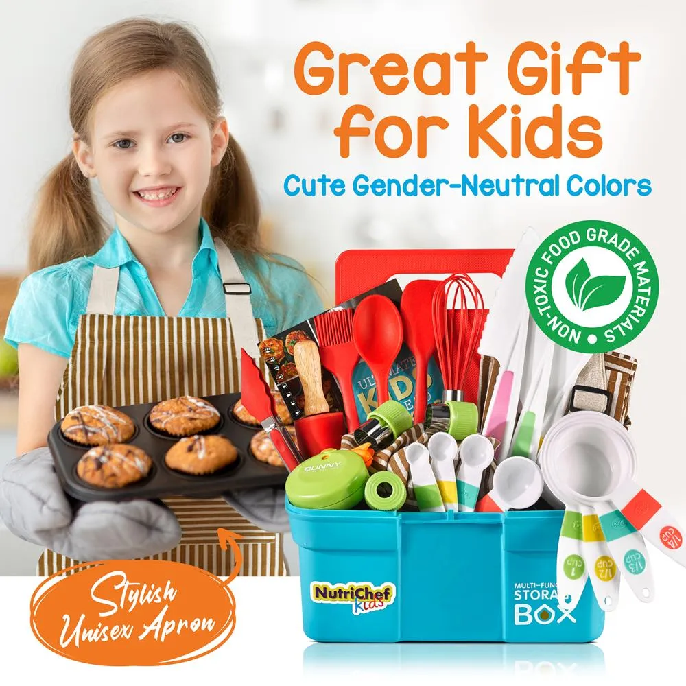 Nutrichef kit cuisine enfant nylon tablier recettes 4 ans