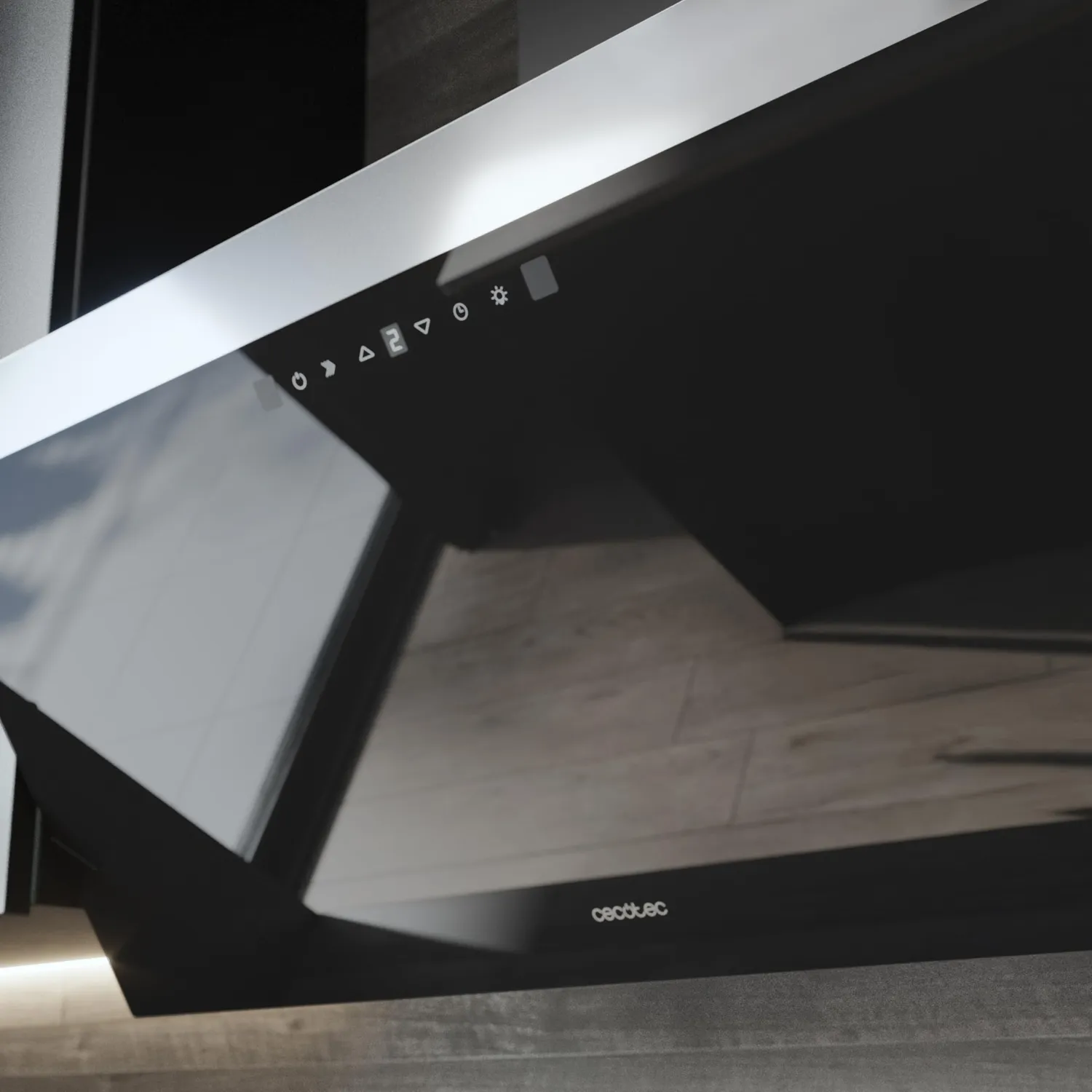 Cecotec Bolero Flux DT 906500 Glass Black A hotte 90cm noire