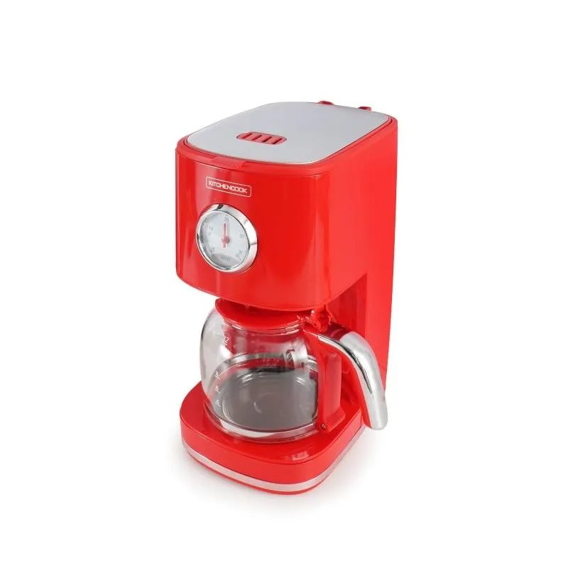 Kitchencook Retro Coffee cafetière filtre 1,5 L 12 tasses rouge