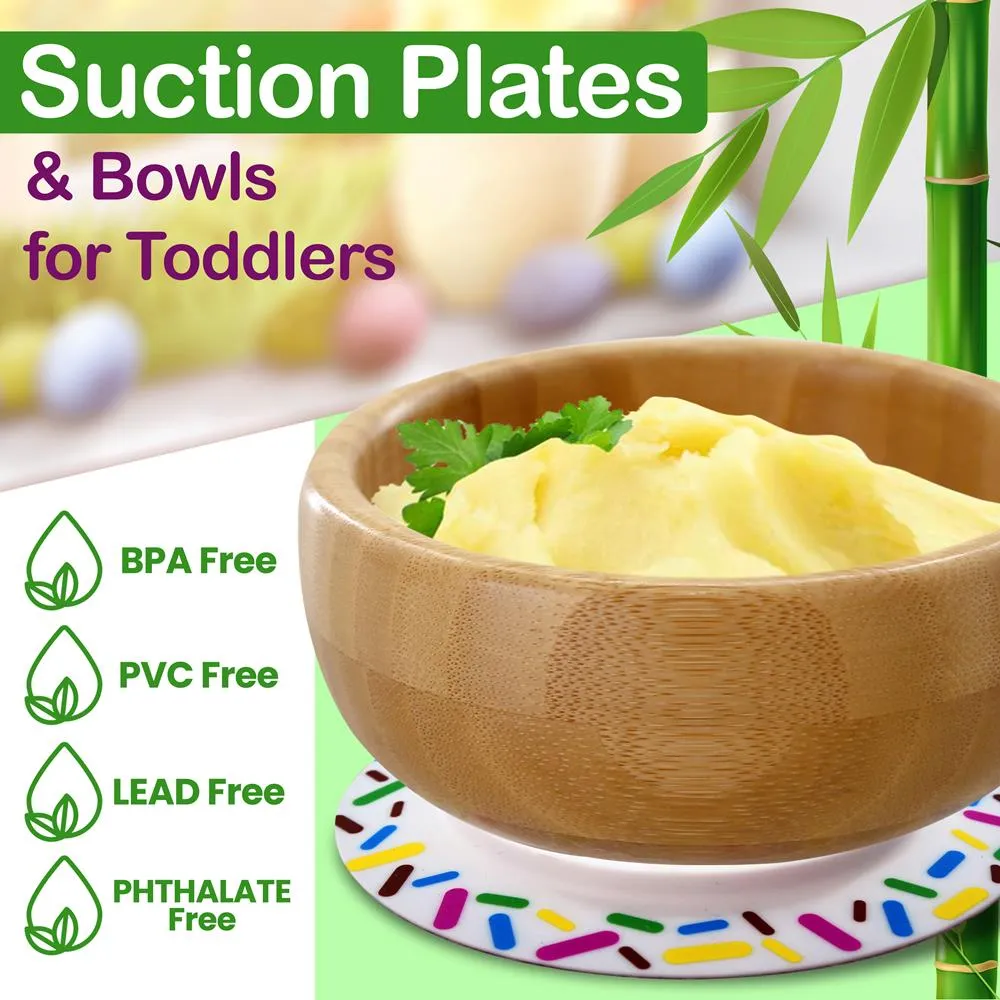 Nutrichef bol bébé bambou ventouse + cuillère silicone