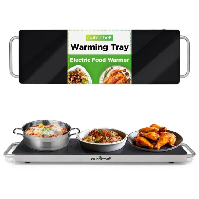 Nutrichef plateau chauffant électrique inox verre 150 W buffet