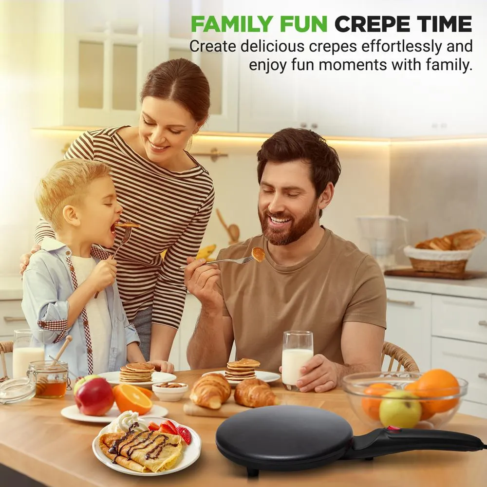 Nutrichef PKCRM08 crêpière électrique 20 cm antiadhésive