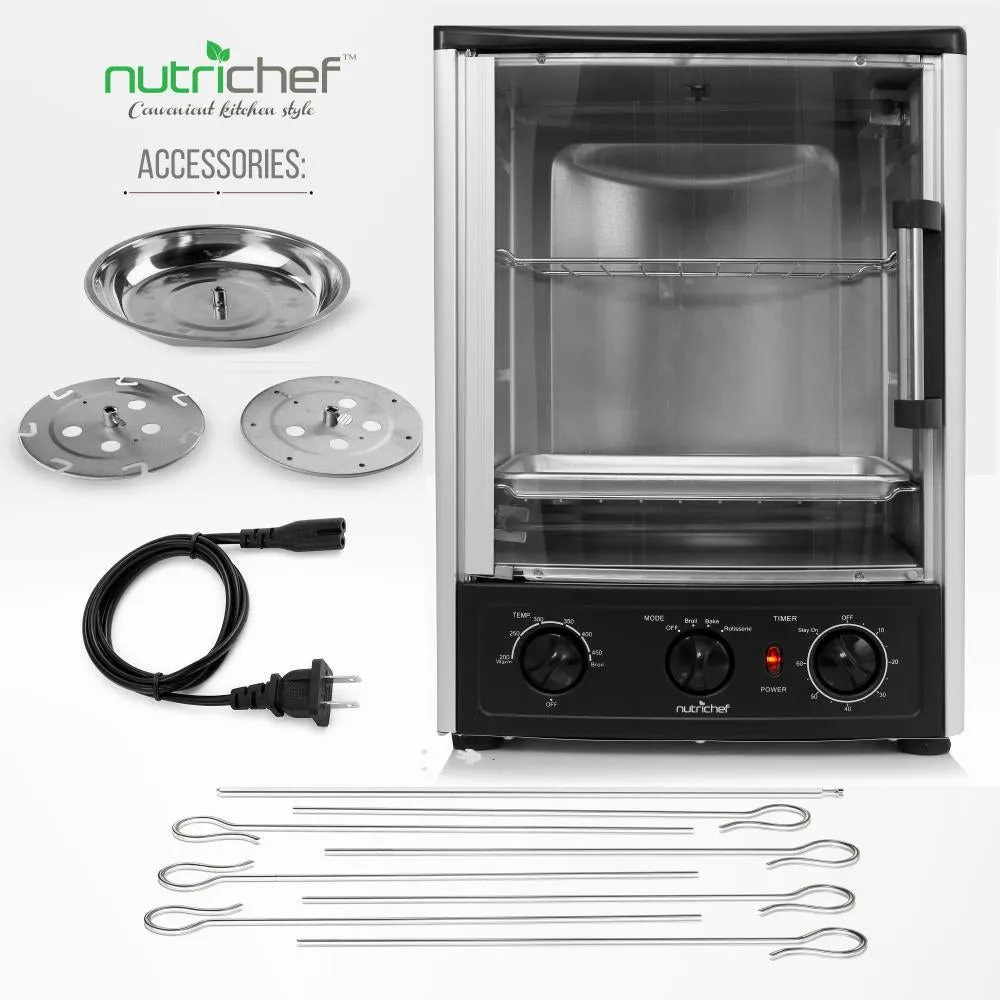 Nutrichef Four Rôtissoire Verticale 1500W 2 Grilles