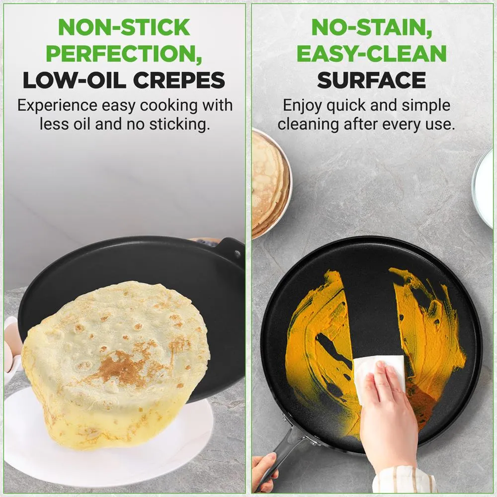 Nutrichef poêle à crêpes 30 cm antiadhésive crêpière