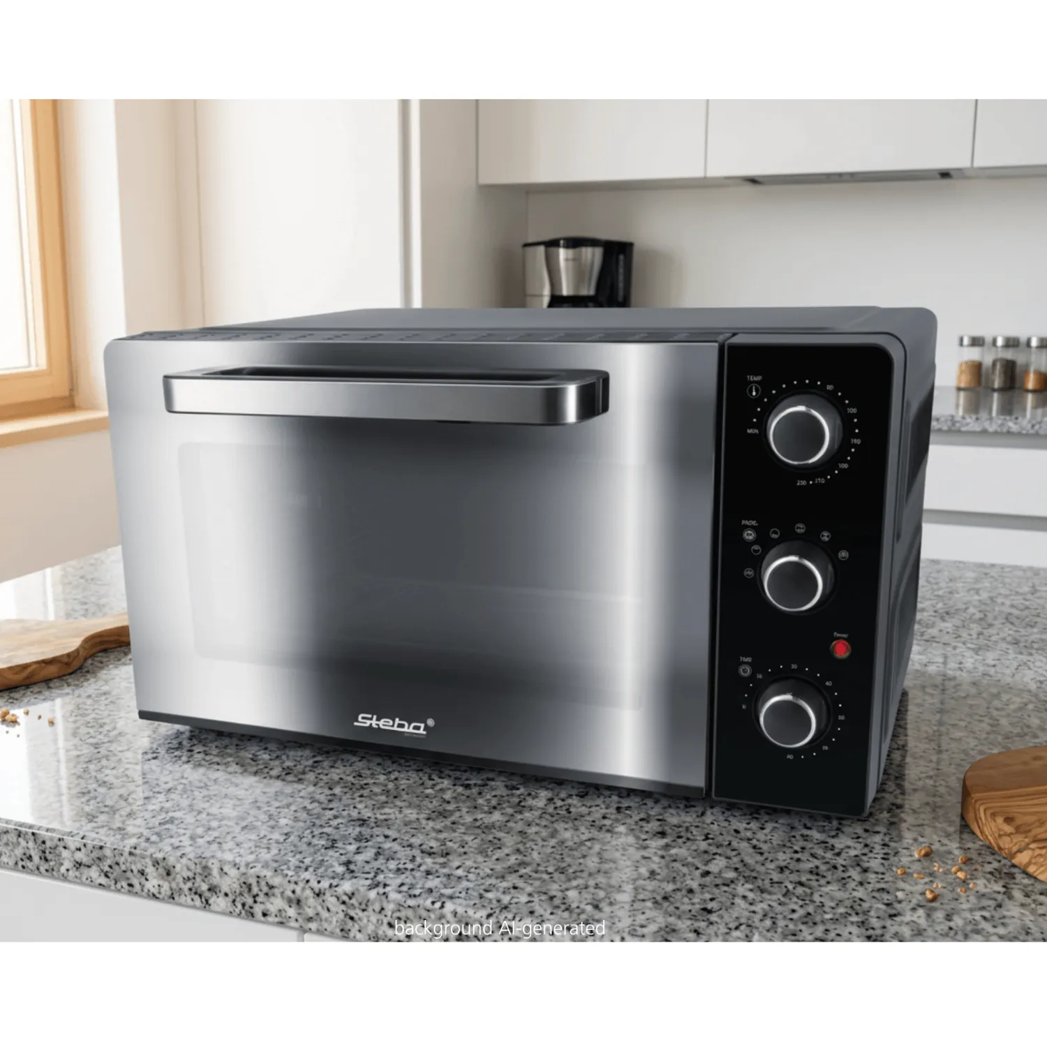 Steba KB 238 Black Steel mini-four 38 L tournebroche