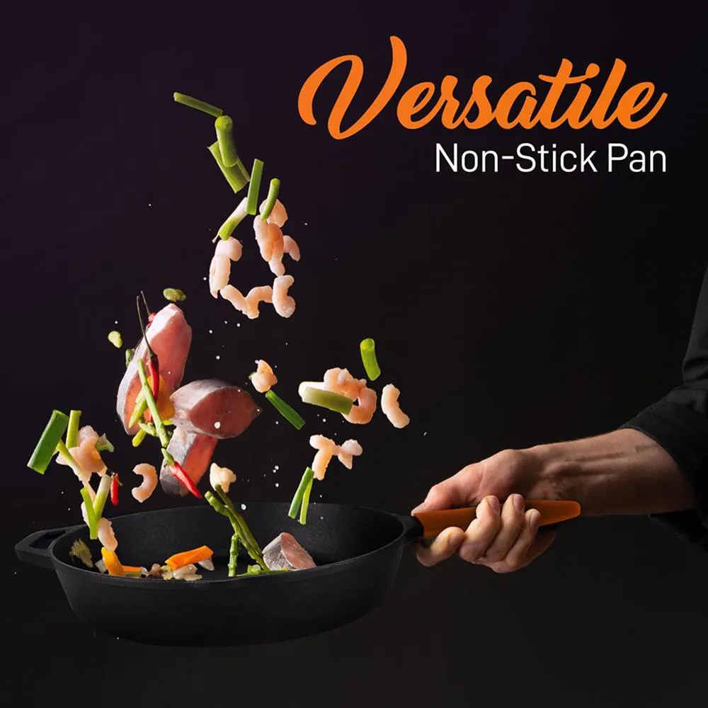 Nutrichef poêles fonte 25+30 cm lot 2 pré-culottées