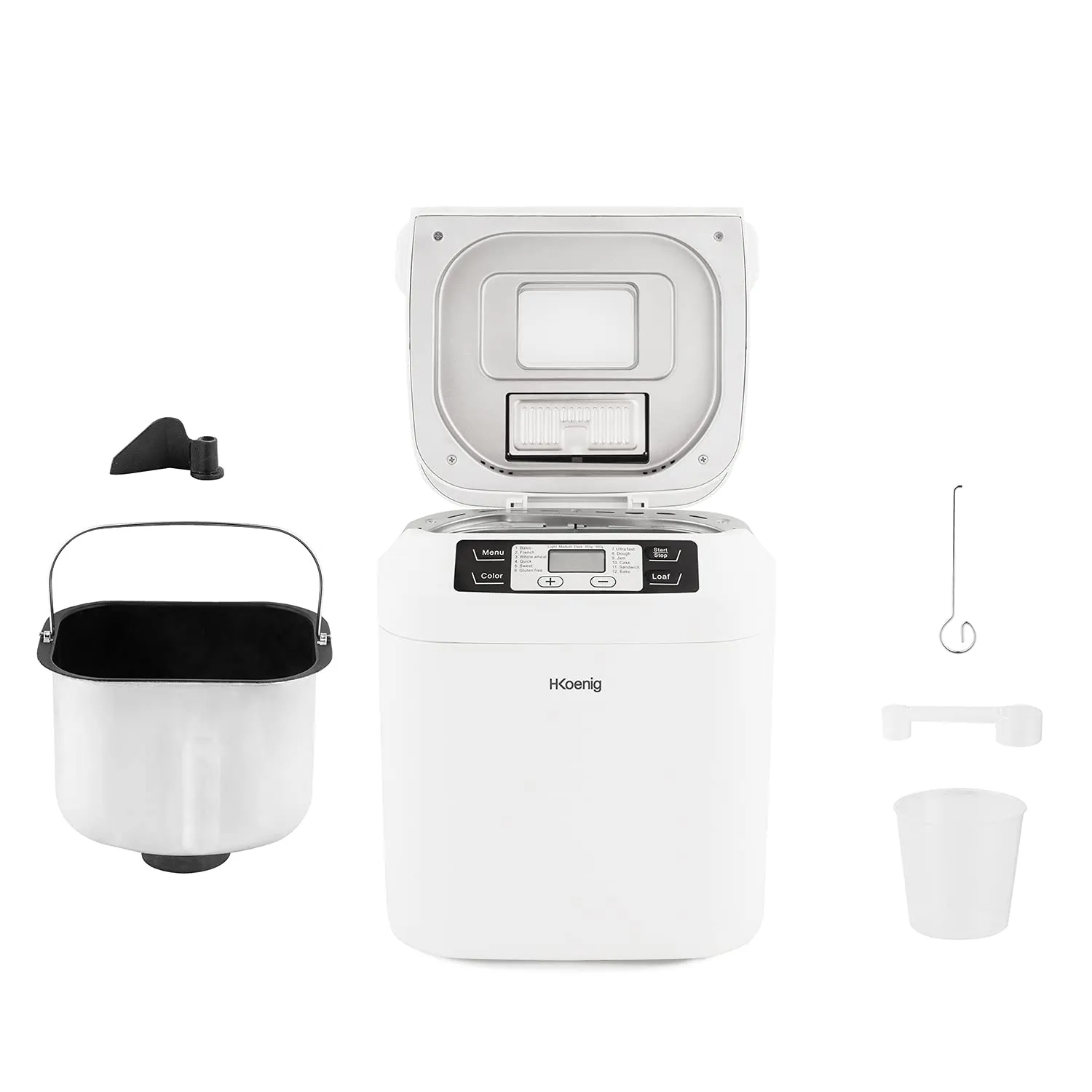 H.Koenig BAKE340 machine à pain 800g distributeur céréales