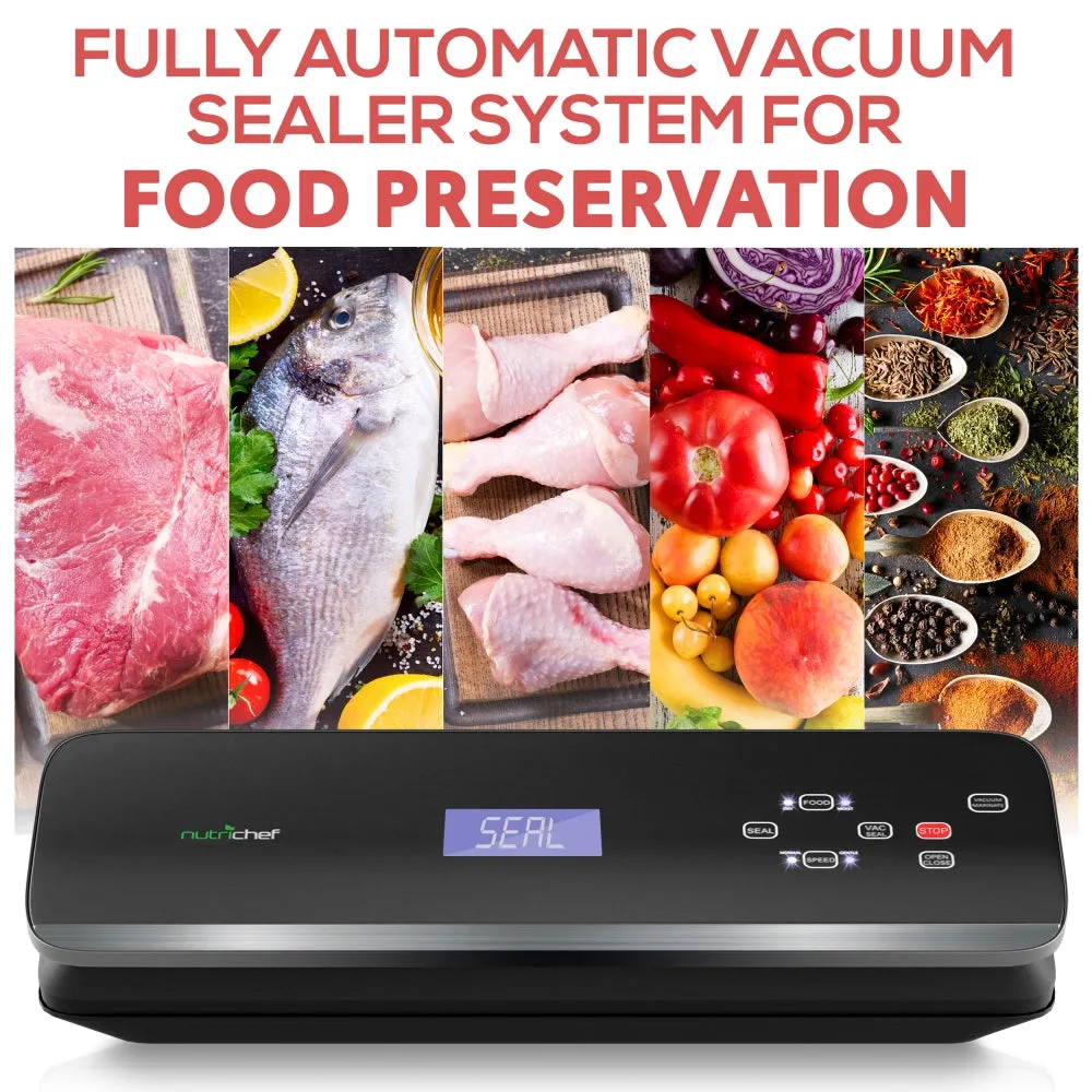 Nutrichef PKVS40BK Soudeuse Sous Vide 120 W Rouleau