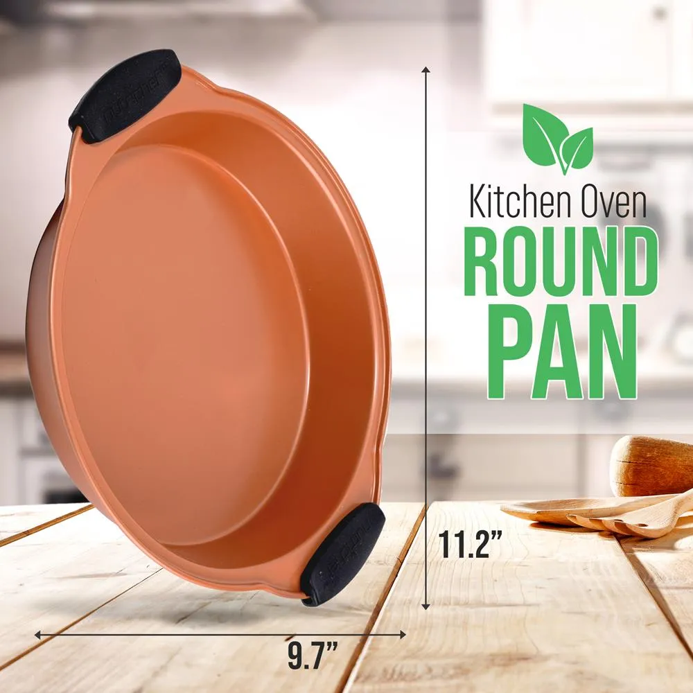 Nutrichef moule rond cuivre antiadhésif carbone 28 cm