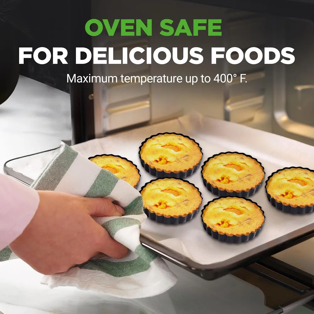 Nutrichef moules tartelettes antiadhésifs 10 pcs fond amovible