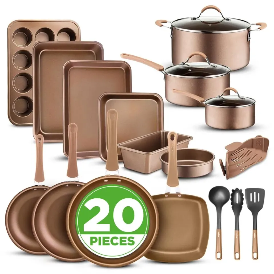 Nutrichef Batterie Cuisine 20 Pièces Antiadhésive Induction