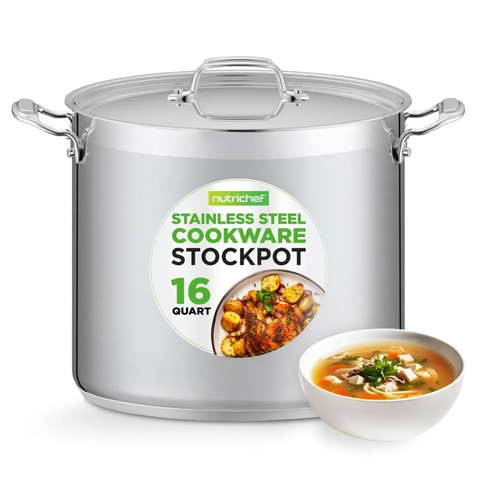 Nutrichef faitout inox 16 QT 15 L induction chaleur uniforme