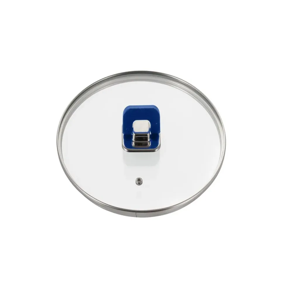 Nutrichef couvercle verre 26 cm bleu pliable