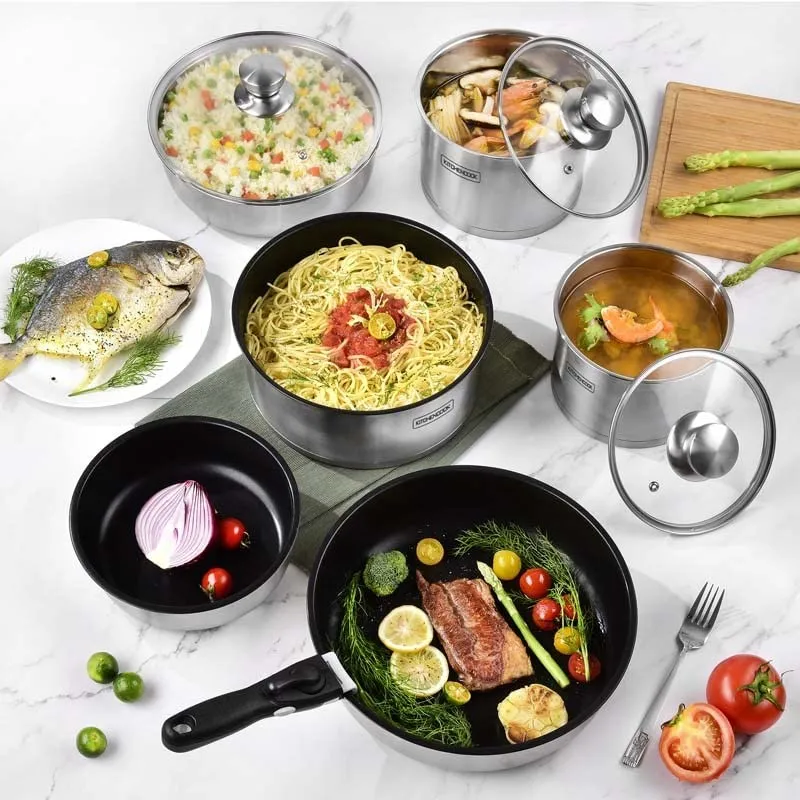KITCHENCOOK Flex10 IX batterie inox 10 pièces induction