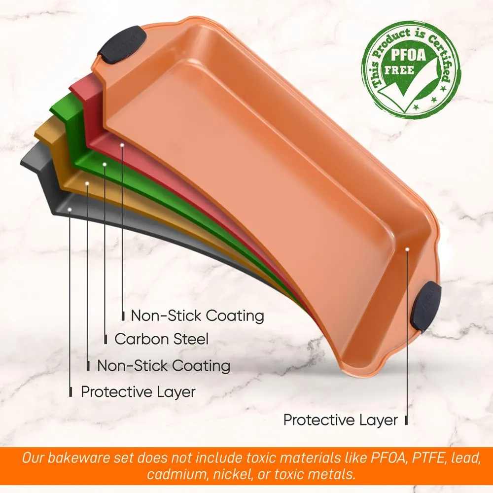 Nutrichef plat de cuisson antiadhésif cuivre 44 cm