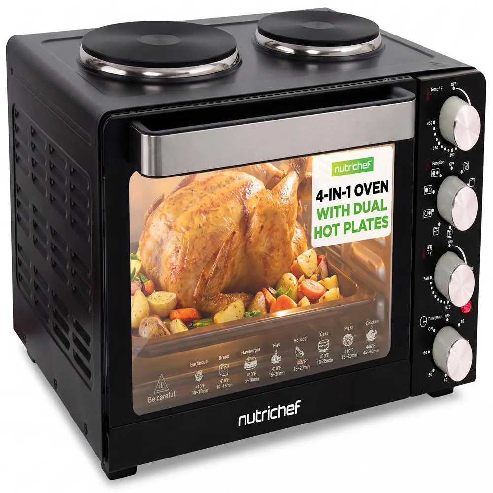 Nutrichef mini-four convection rôtissoire plaques chauffantes