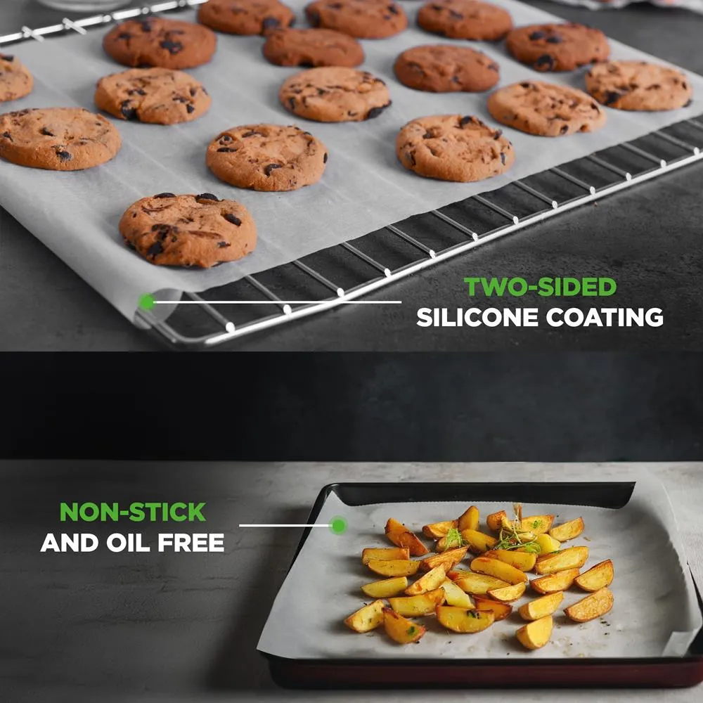 Nutrichef rouleau papier cuisson siliconé 48 m antiadhésif