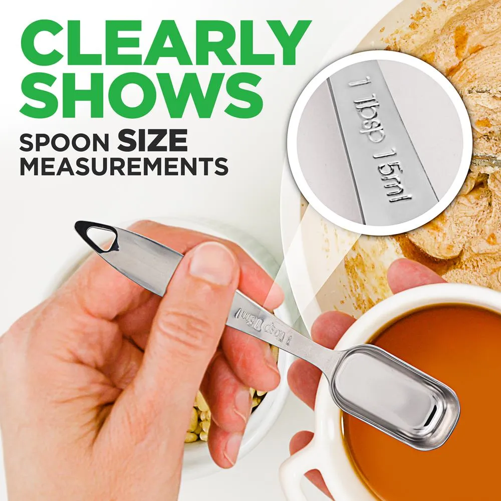 Nutrichef cuillères doseuses inox 6 pièces ovales