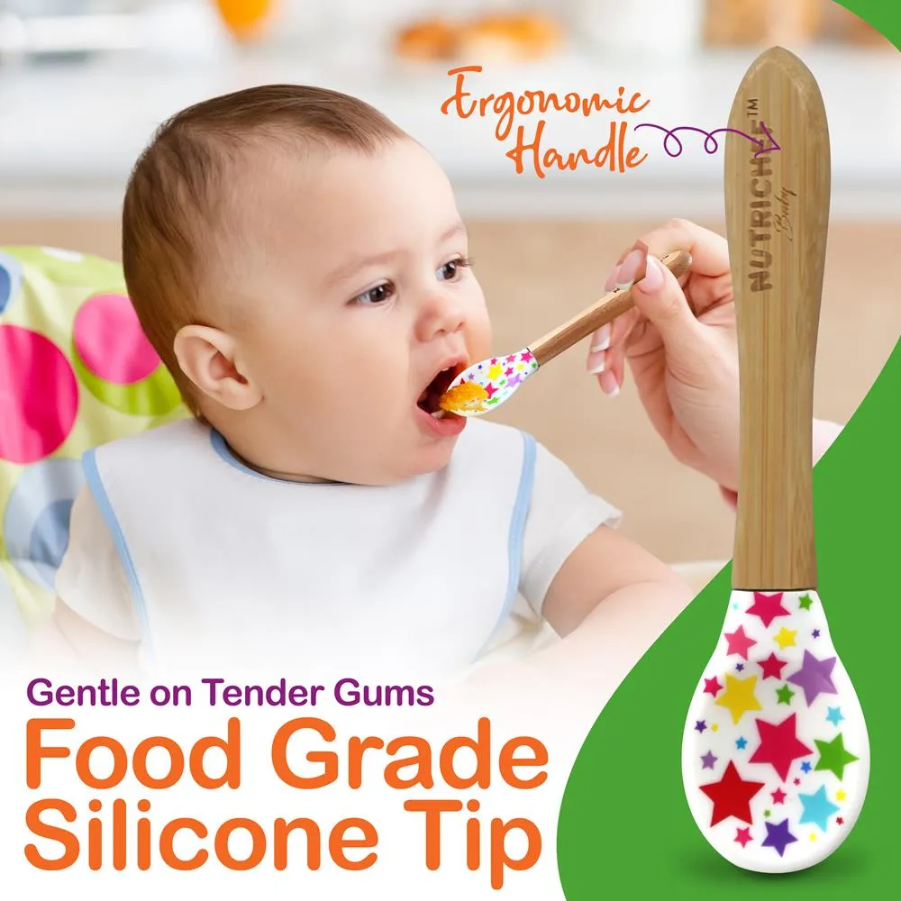 Nutrichef set repas bébé bambou étoiles 5 pièces