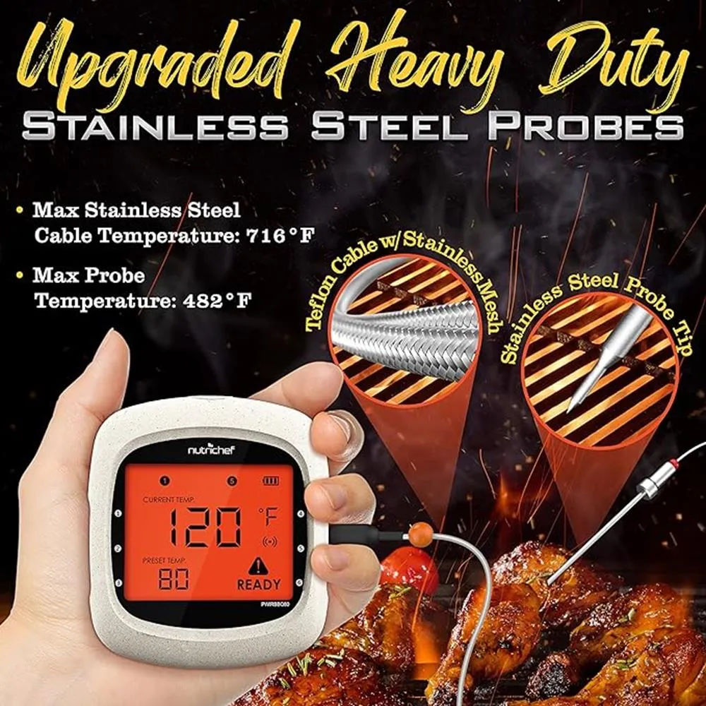 Nutrichef thermomètre viande bluetooth 4 sondes