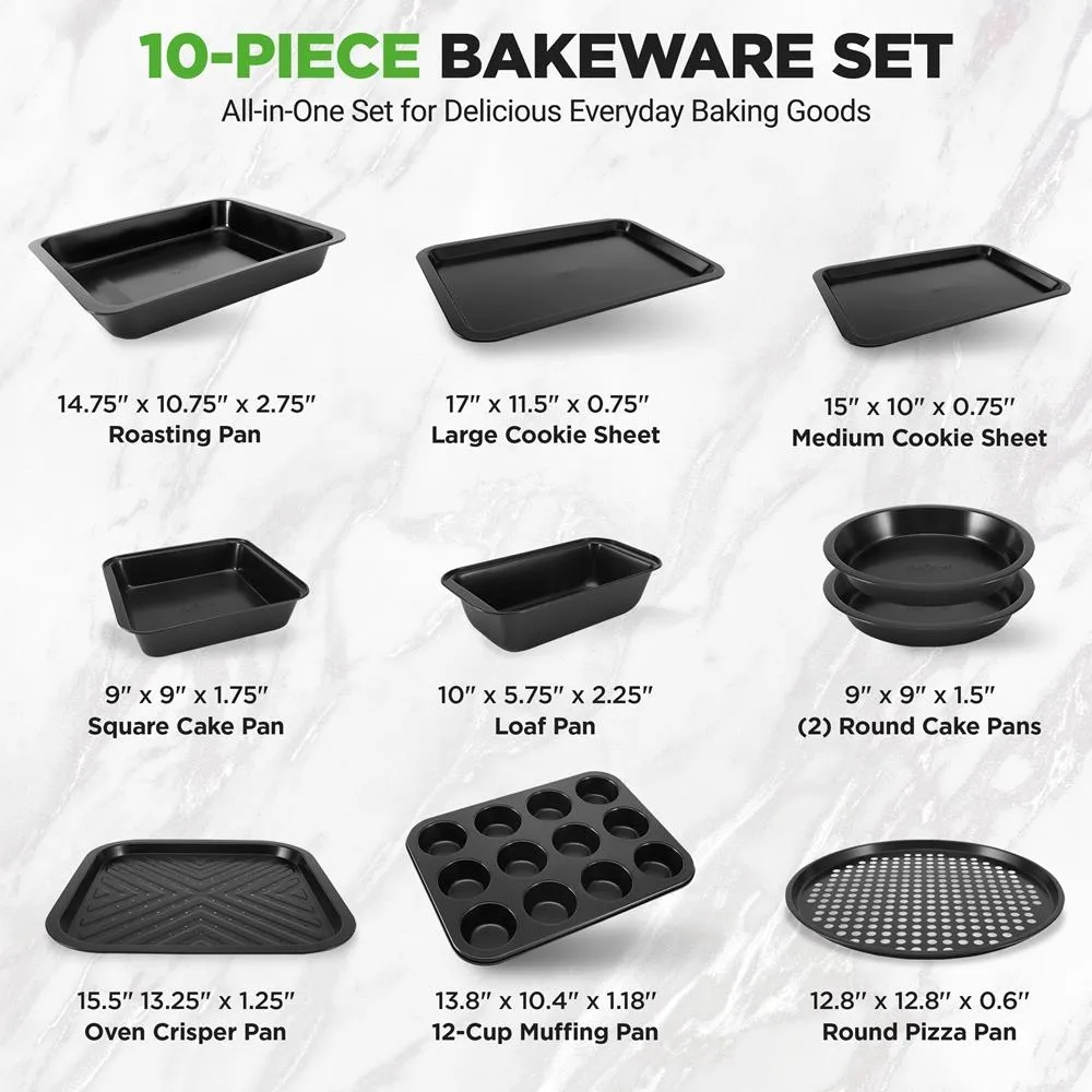 Nutrichef set 10 moules pâtisserie antiadhésifs gris