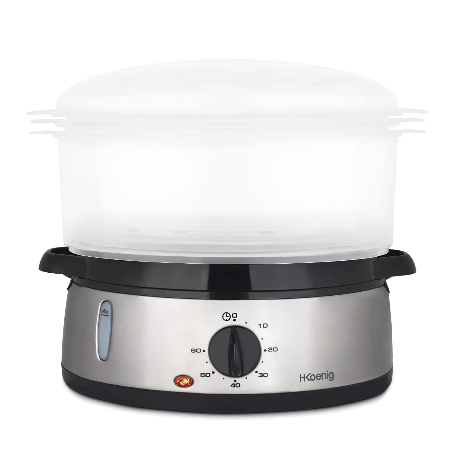H.Koenig VAP10 cuiseur vapeur inox 9L 3 paniers