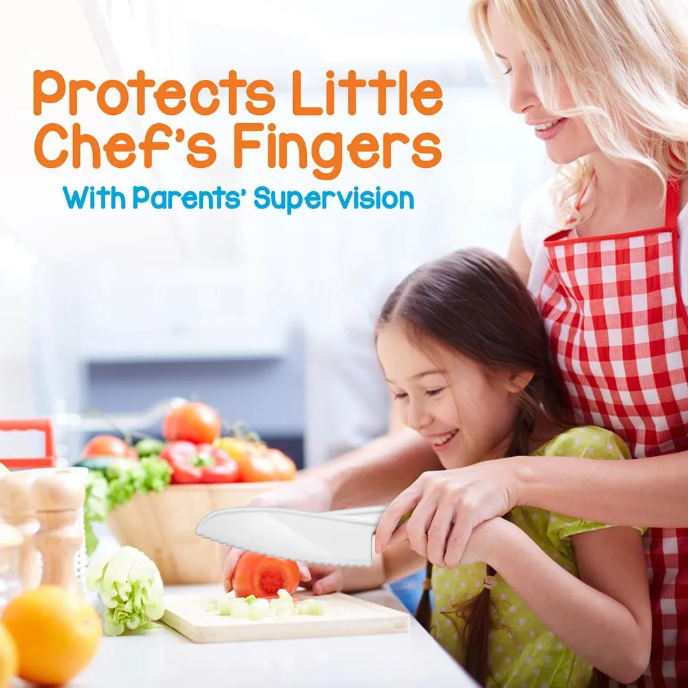 Nutrichef couteaux enfants nylon 3 pièces sécurisés