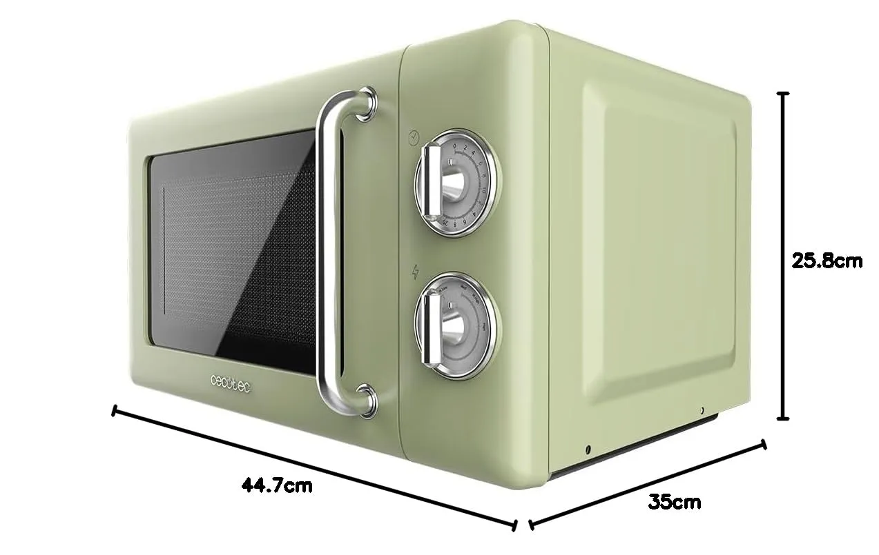 Cecotec ProClean 3010 micro-ondes 20L rétro vert
