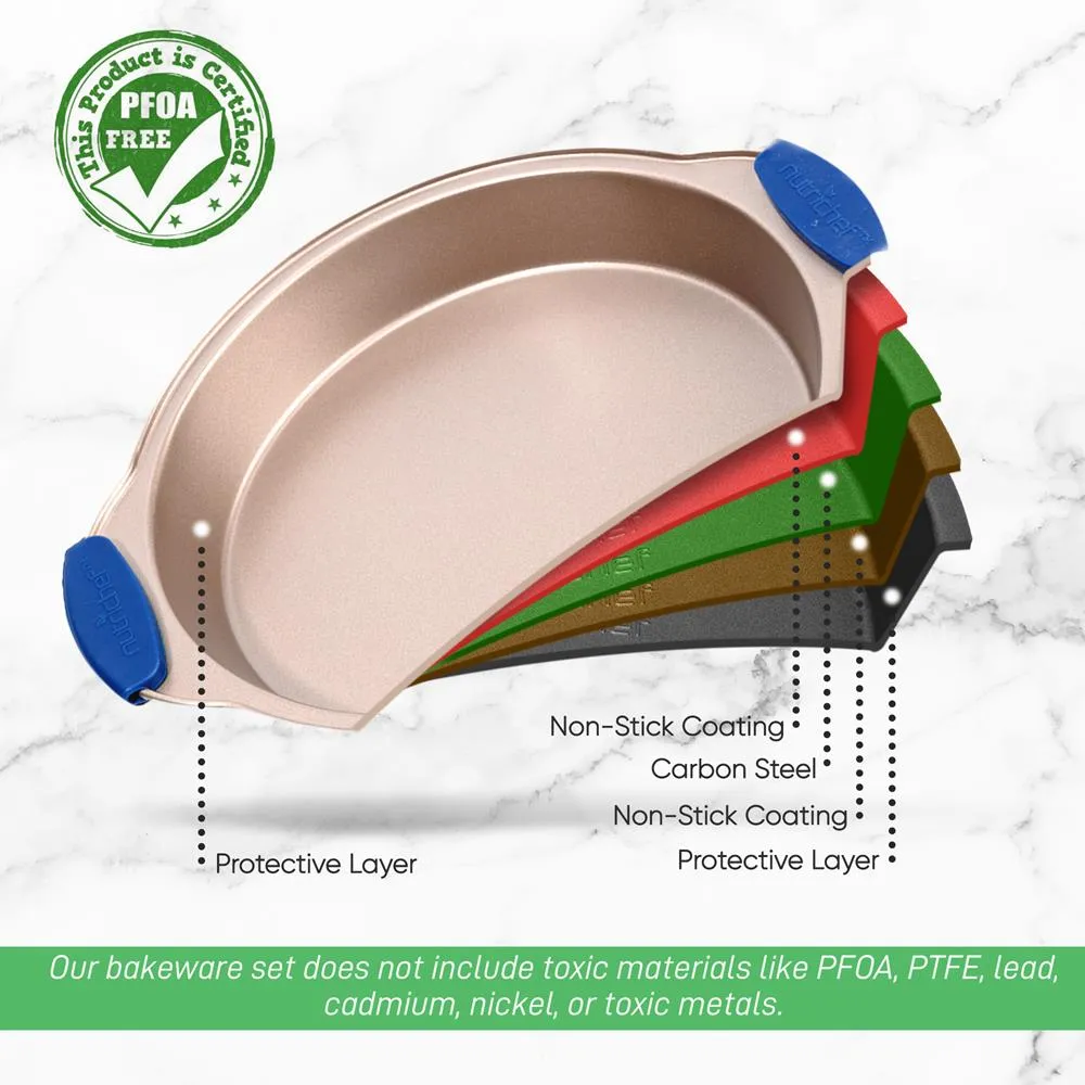 Nutrichef moule rond antiadhésif doré 28 cm