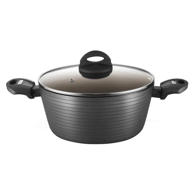 Nutrichef faitout cocotte 3,4 L verre induction antiadhésive
