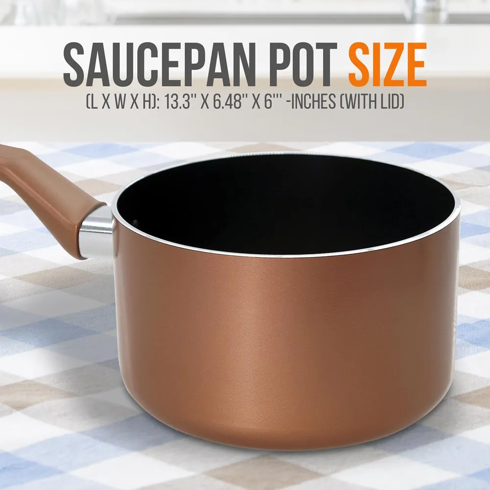 Nutrichef casserole 2 L couvercle verre finition bronze