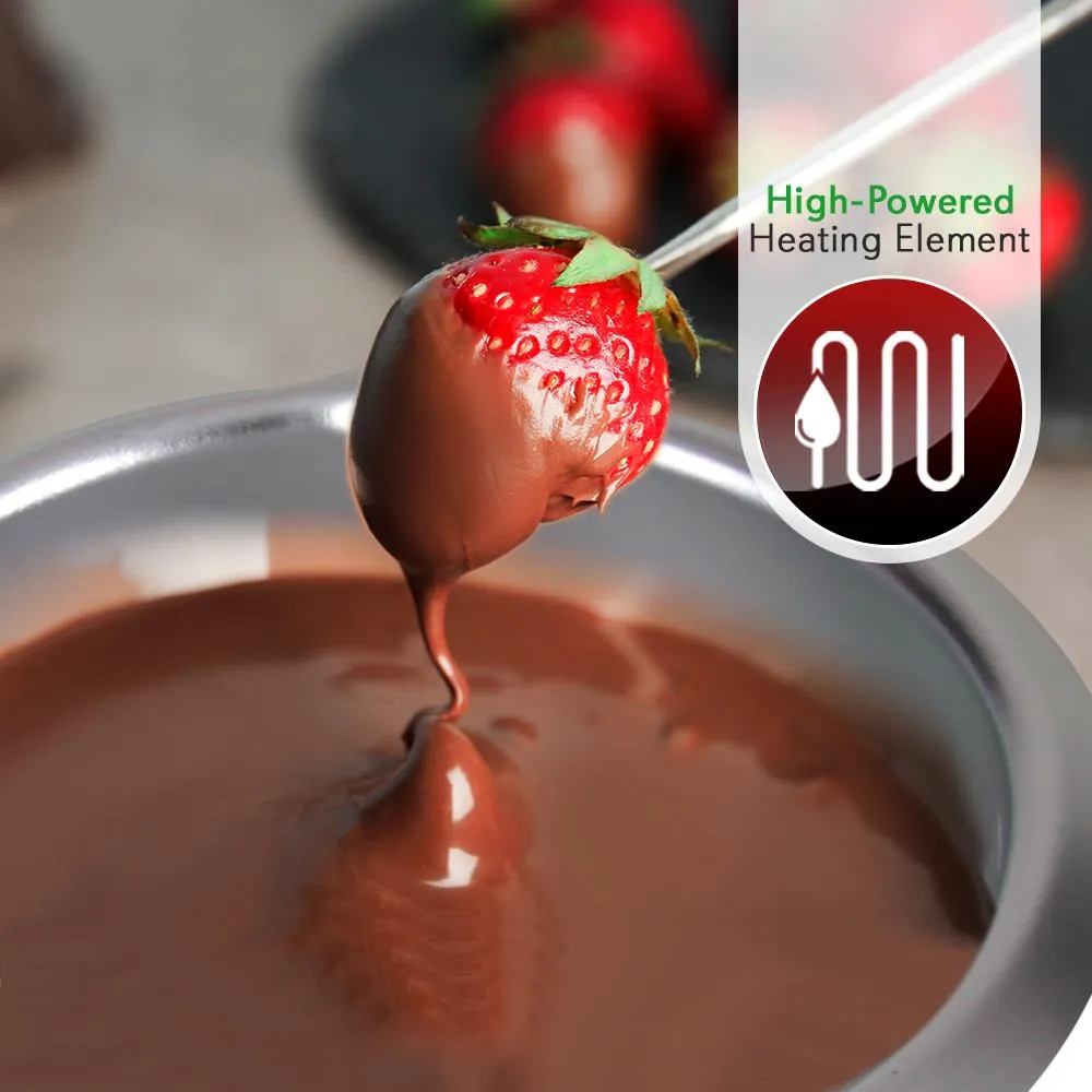 Nutrichef appareil fondue chocolat blanc 250 ml moules
