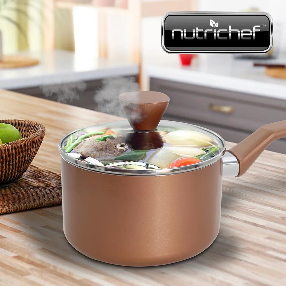 Nutrichef casserole 2 L couvercle verre finition bronze