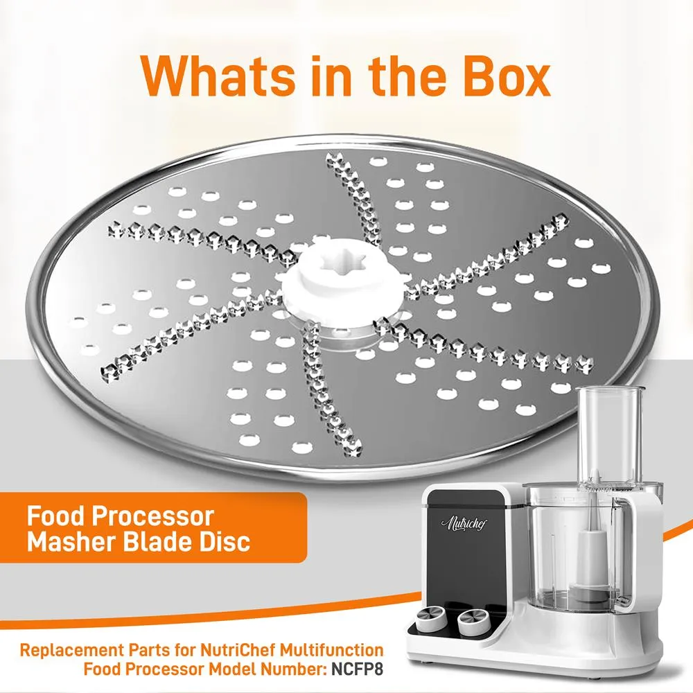 Nutrichef NCFP8 Disque Presse-Purée Robot Inox