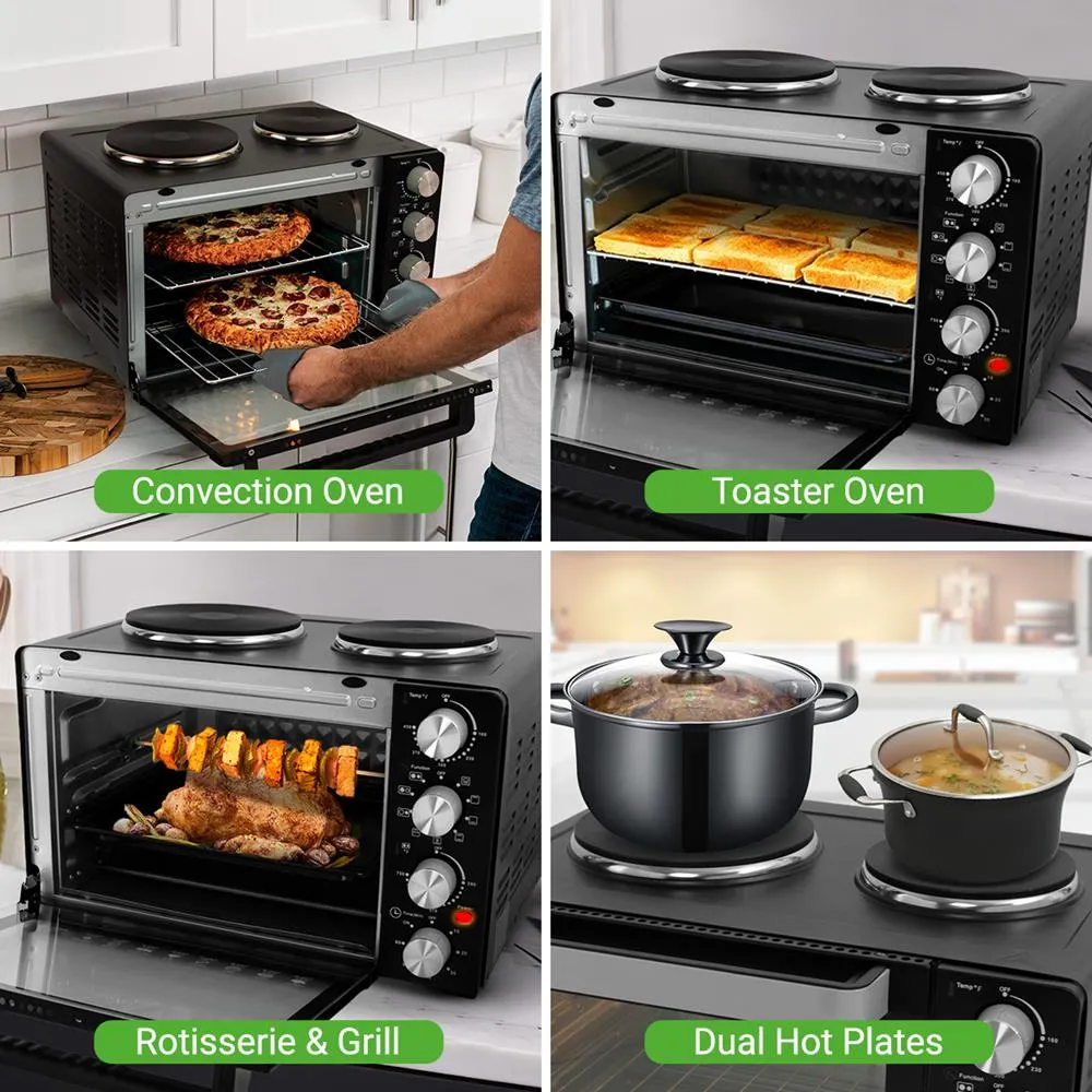 Nutrichef Mini Four Convection Rôtissoire avec Plaques