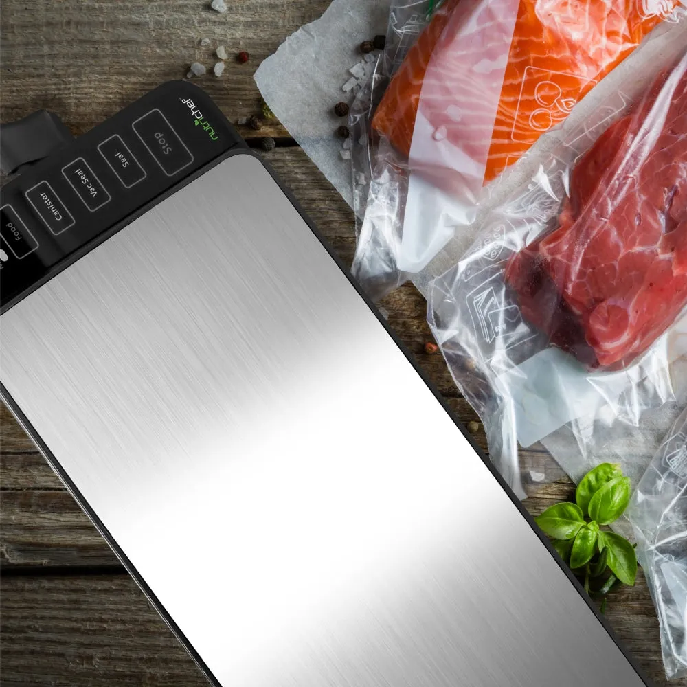 Nutrichef Machine Sous Vide Inox Sacs Réutilisables