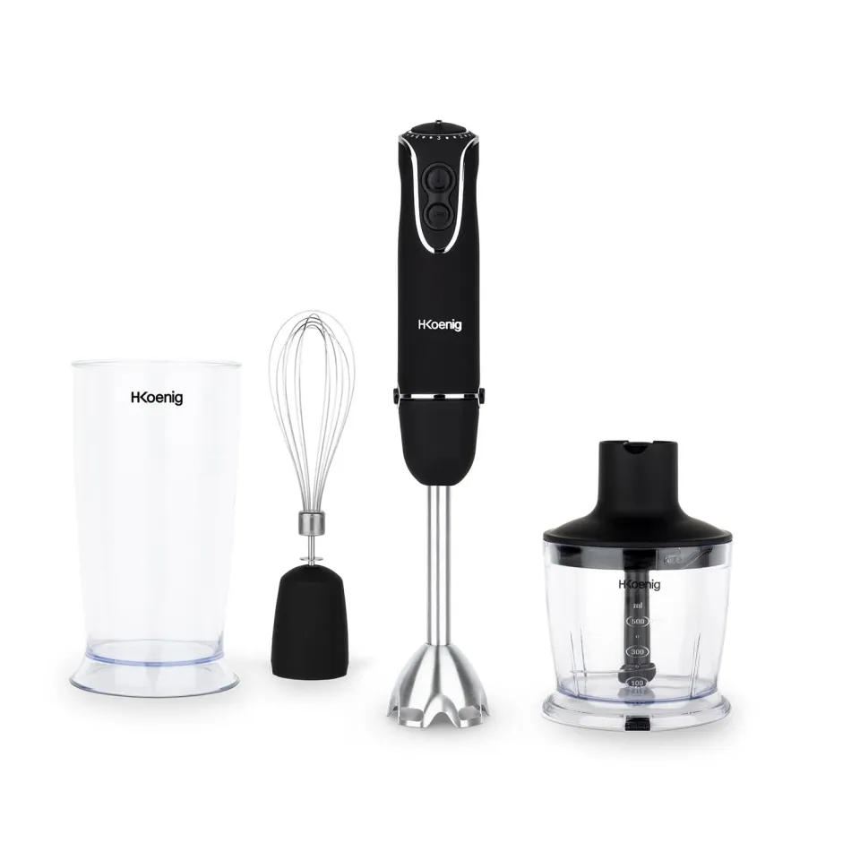 H.Koenig MIX75 mixeur plongeant 3 en 1 inox 850 W