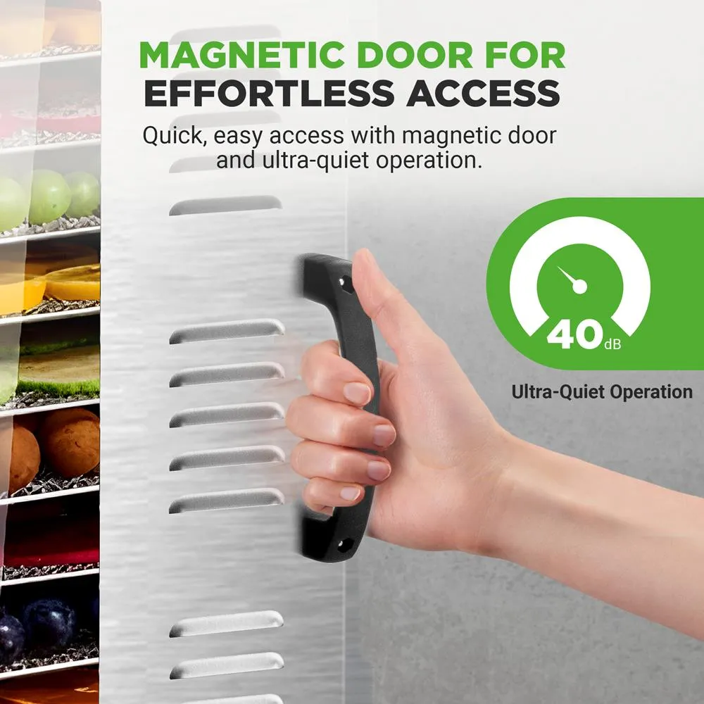 Nutrichef déshydrateur alimentaire inox 20 plateaux 900W