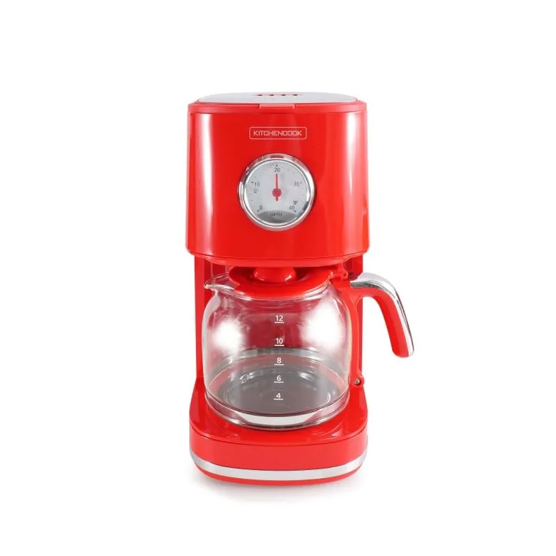 Kitchencook Retro Coffee cafetière filtre 1,5 L 12 tasses rouge
