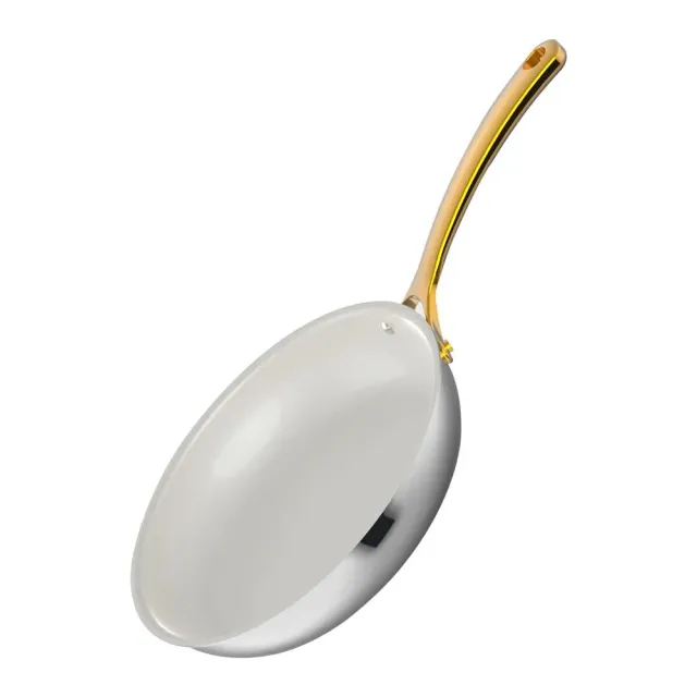 Nutrichef Poêle Céramique 24 cm Poignées Dorées
