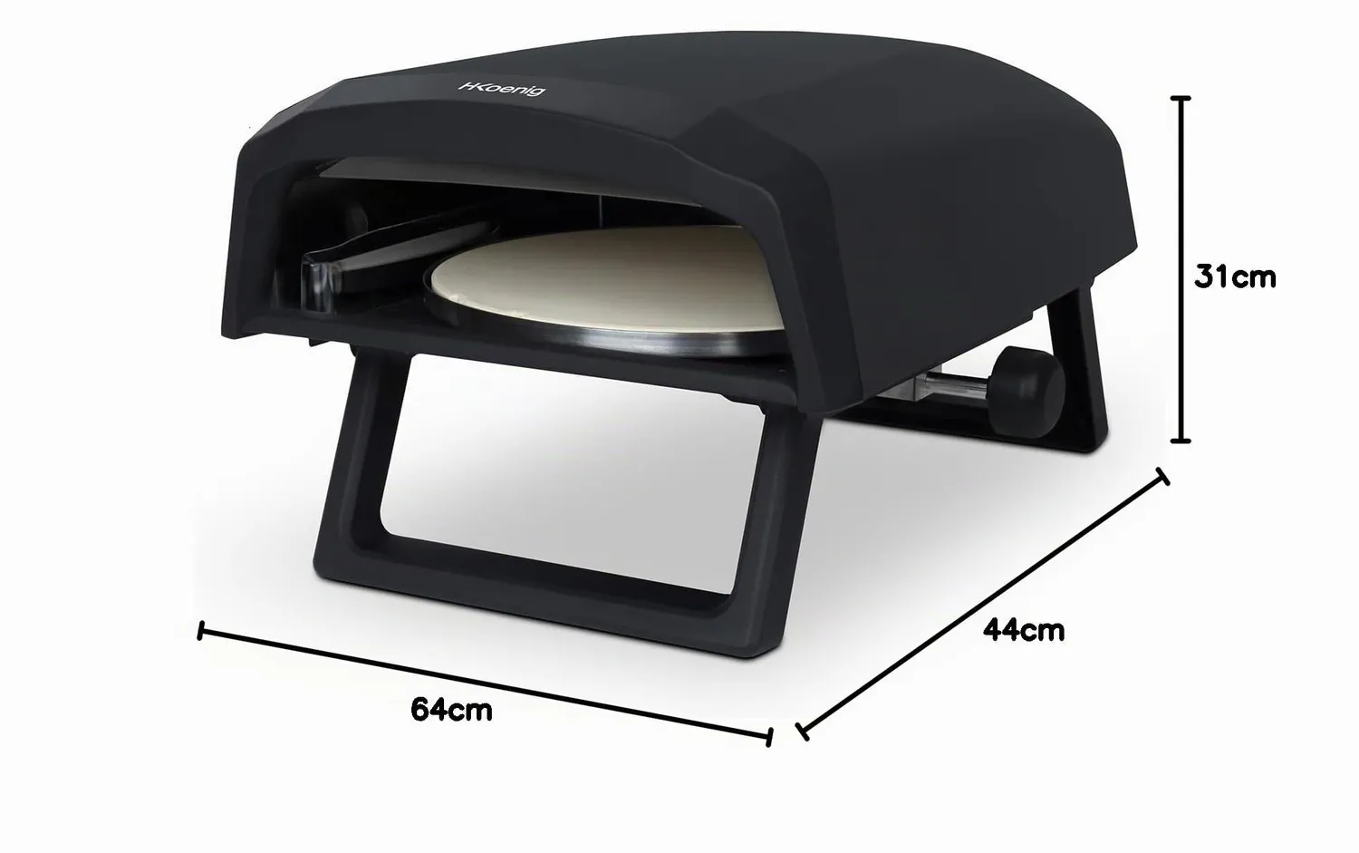 H.Koenig GINO640 four à pizza gaz 32 cm 500°C