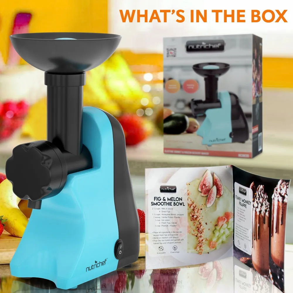 Nutrichef sorbetière électrique 150W bleue fruits congelés